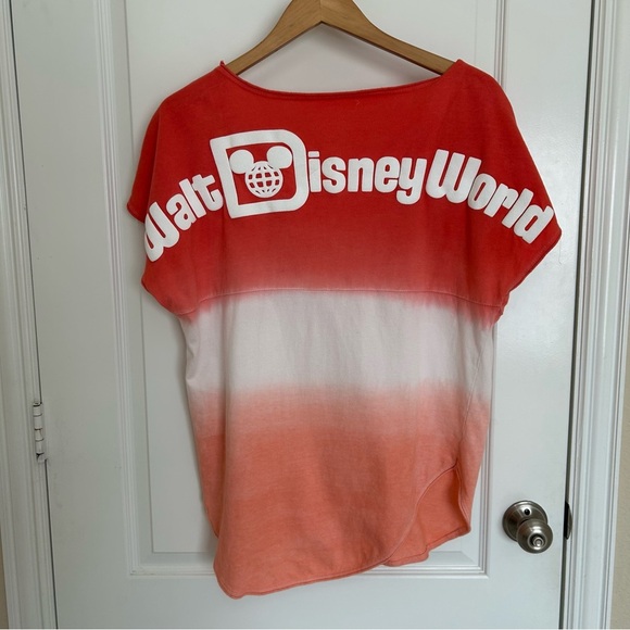 Disney World Parks‎ Women’s Coral Ombre Cotton Short Sleeve Spirit Jersey XS - Picture 4 of 12